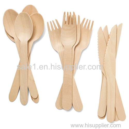 disposable bulk eco-friendly wooden cutlery from China