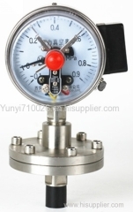 SS electric contact diaphragm pressure gauge