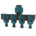 Plastic 4-way water hose splitter