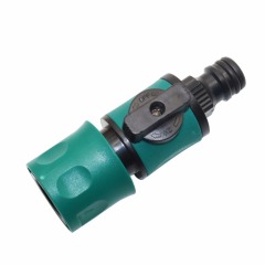Plastic garden snap in quick valve connector