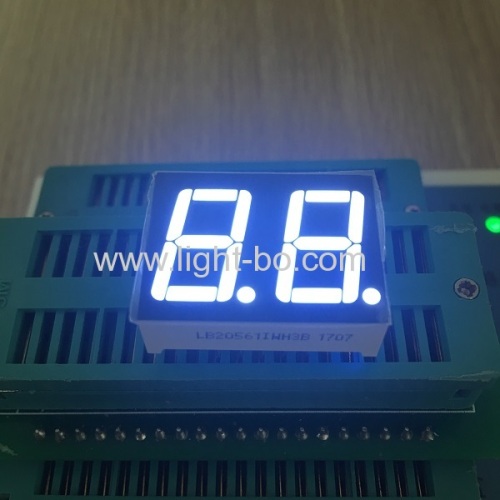 Ultra bright white 0.56" Dual digit 7 segment led display common anode for equipment panel