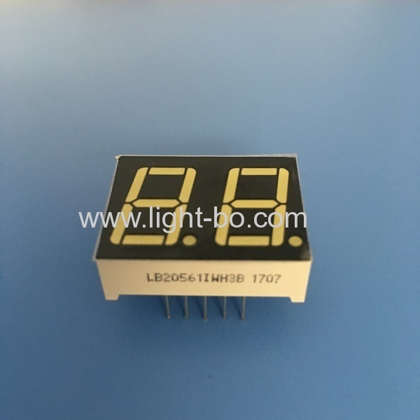 شاشة عرض LED فائقة السطوع مقاس 0.56 بوصة ذات رقمين مكونة من 7 قطاعات وأنود مشترك للوحة المعدات