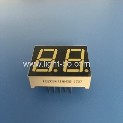 Ultra bright white 0.56 Dual digit 7 segment led display common anode for equipment panel