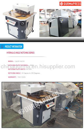 30 to 140 Degree Variable Angle Corner Notching Machine