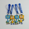 Manufacturer Hot sale 2/3D rubber keychain