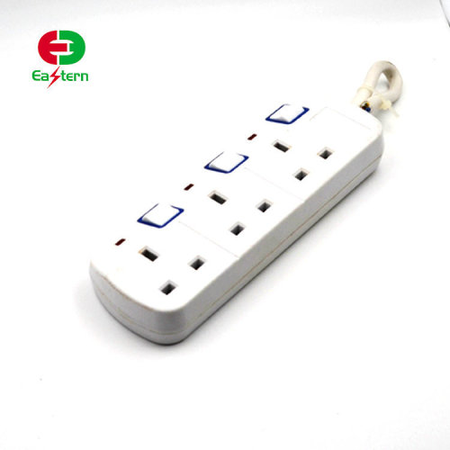 universal 3 ways one switch electric extension uk socket with power cord
