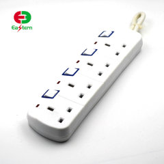 High Quality 4 Gang 13A Individual On/Off Switch UK Plug Type Power Electrical Extension Socket With Surge Protector