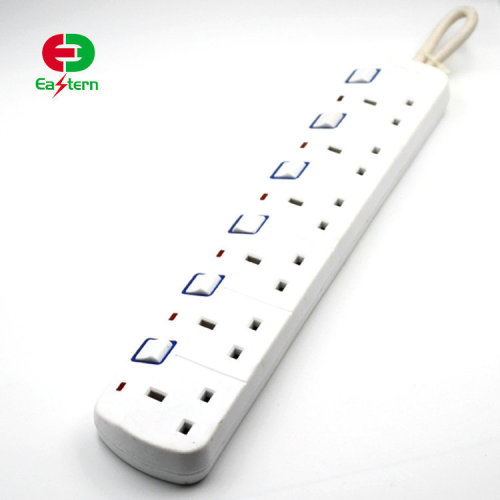 UK standard 6 way power strip extension socket 10 feet