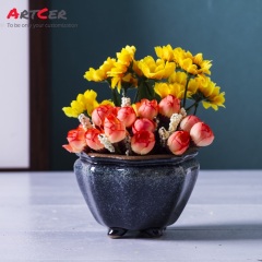 Artcer Handmade Custom Decorative Domestic Ceramic Glazed Mini Flower Pot