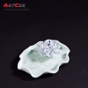 ODM & OEM Handmade Custom Ceramic Lotus Leaf Pattern Incense Burner Holder Christmas Decoration