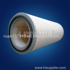 Dust collector pleated cartridge filter