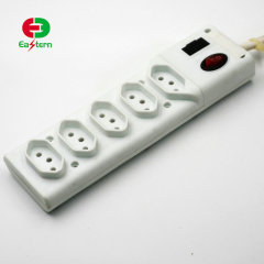 Inmetro 5 outlets Brazil power strip with switch