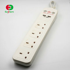 Multi plug 4 USB 2500W 2.0m cord extension socket power strip