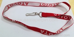 red lanyards polyester ribbed lanyards