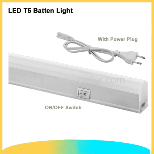 LED T5 Switch Batten Office Retail lighting with integrated led tubes