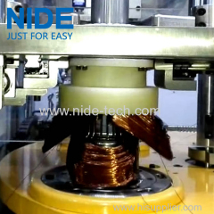 Four working station automatic stator winding and coil inserting machine