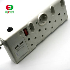 4 WAY South Africa Extension Power Strip with USB charger