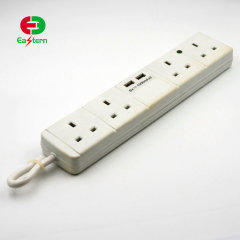 6 way 13A British UK extension power socket with switch