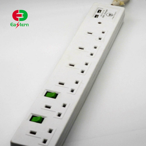 6 gang uk 16a 250V power extension socket