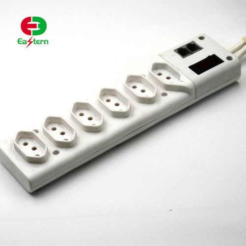 Brasil Extension socket with switch Extensao de 6 Tomadas 2P+T