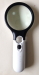 Handheld magnifier with 2 LEDs