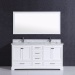 Modern double sink bathroom vanity cabinet with marble countertop