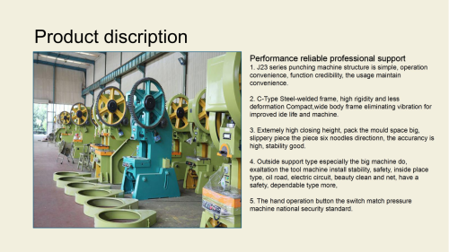 C-frame Inclinable punch press