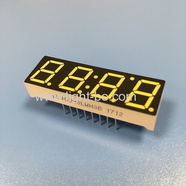 Ultra white 0.39" common cathode 4 digit 7 segment led clock display for home appliances