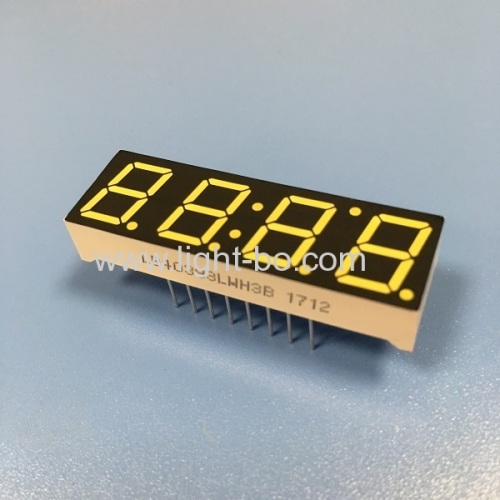 Ultra white 0.39 common cathode 4 digit 7 segment led clock display for home appliances