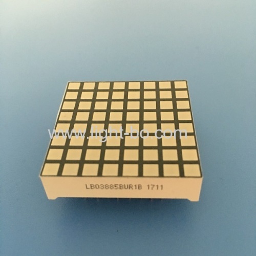 Ultra red 3mm 8 * 8 square dot matrix led display row anode for display screen / moving signs