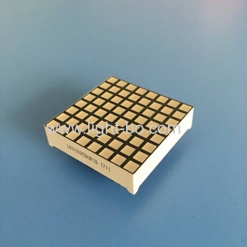 Ultra red 3mm 8 * 8 square dot matrix led display row anode for display screen / moving signs