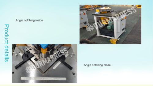 Hydraulic plate angle cutting notching machine