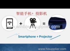 5.5INCH FHD 3G 64G 32G projection lte phone blue black red gray DLP+LED Front Fingerprint Scanner LTE unlocked phone