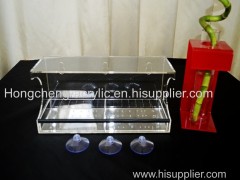 acrylic clear window bird feeder with trays