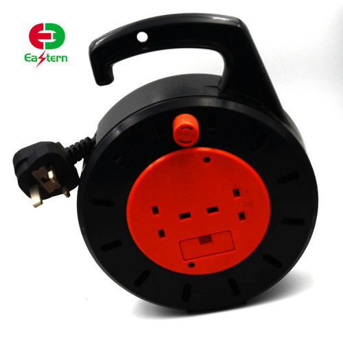 UK Cable Reel UK extension cord cable reels 2-outlet 13A 250V BS plug VDE cable H05VV-F 3G1.5mm2 25m/50m