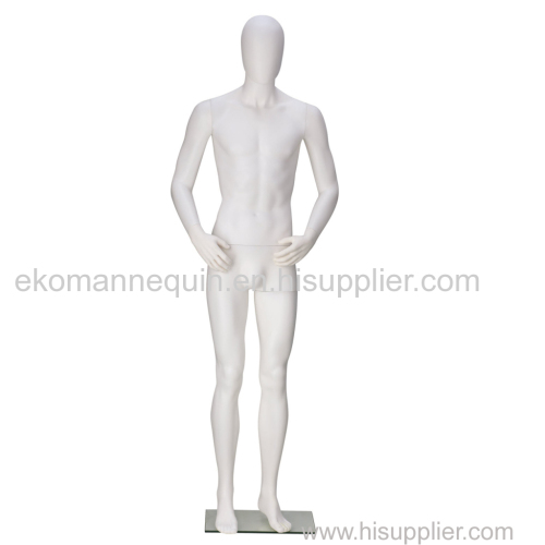 Full Body Ghost Stand Plastic Oem Manufacturer Glossy White Black Head With Shoulders Sports Medical Train Male Mannequi