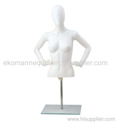 Female Half Body Torso Without Head Ghost White Tone Cheap Display Plasti Mannequins