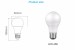 Plastic aluminum E27 A19 9w A60 75w replacement led bulb light