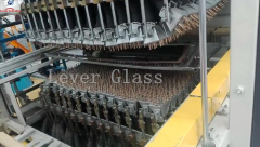 Automobile Backlites Glass Tempering Furnace / double curvature glass with gravity & pressing moulds