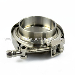 Exhaust system quick release V band hose clamp