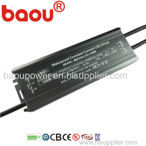 Baou DALI dimmable constatn voltage 120w led driver waterproof power supply Ip67