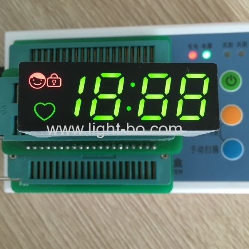 design personalizado ultra verde e ultra vermelho 7segment led clock display ânodo comum para máquina de lavar