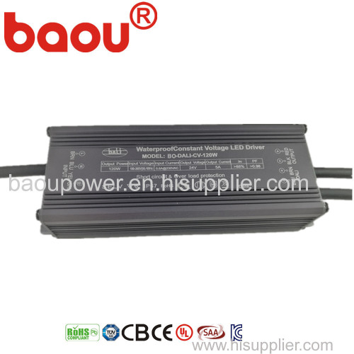 Baou DALI dimming constatn current 120w led driver waterproof power supply Ip67