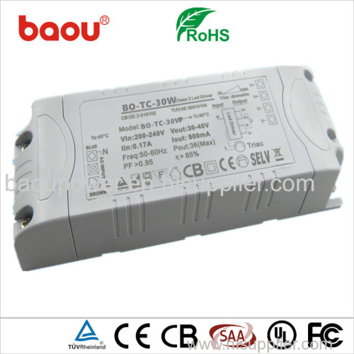 Baou Traic dimming constatn current 30w led driver power supply ip20