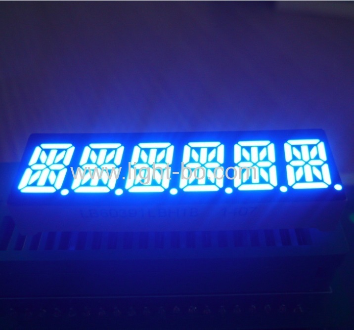 Personalizado Ultra Azul 6 dígitos 10 milímetros 14 Segment Display LED para painel de instrumentos