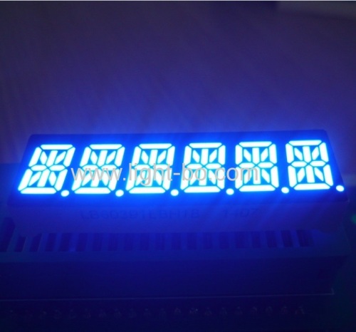 OEM Ultra white 10mm Six digit 14 segment led display common anode for Instrument panel