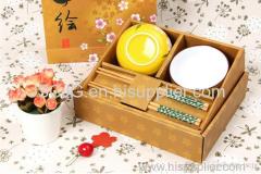 Japanese Three colour Hand Painting Blue and white porcelain Bowl Ceramic Bowls and chopsticks Originality gift The wedd