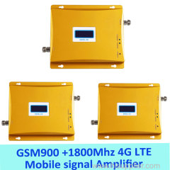 FULL SET LCD Display ! High gain Dual band 4G signal booster KIT GSM 900 4G LTE 1800 SIGNAL repeater amplifier Double si