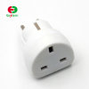 Black/White 13A fused uk to euro plug adapter