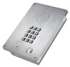 Single push to call button with 12 digit metal keypad telephone emergency telephone elevator emergency telephone